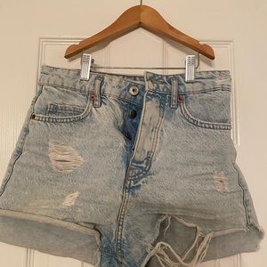 Zara high rise jean shorts